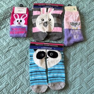 Novelty Bunny & Panda socks